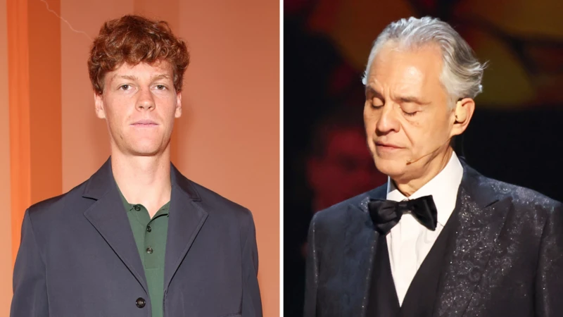 Italian Tennis Star Jannik Sinner Teams Up with Andrea Bocelli for M…