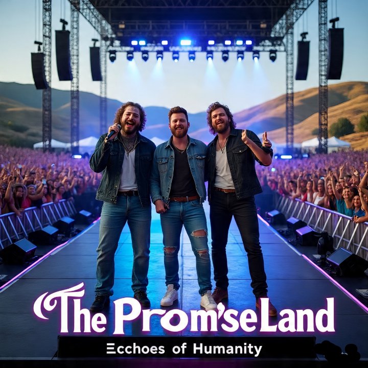 BREAKING NEWS: Post Malone featuring Morgan Wallen and Calum Scott Tittled ” The PromiseLand Echoes of Humanity”, set to premiere…