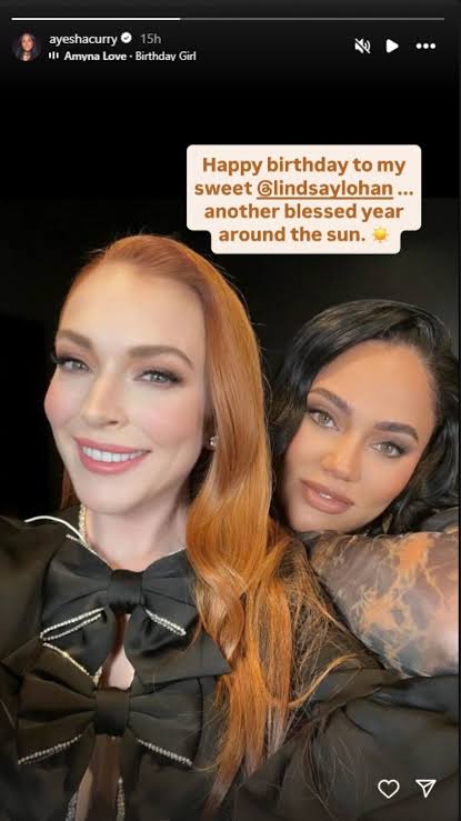 Ayesha Curry, the wife of Golden State Warriors superstar Steph Curry, has been making waves on social media with her heartfelt messages to friends and loved ones. Recently, she penned a sweet birthday message for her close friend and actress Lindsay Lohan. The Birthday Message On Lindsay Lohan’s 39th birthday, Ayesha Curry took to her Instagram stories to share a heartfelt message. “Happy birthday to my sweet @lindsaylohan… another blessed year around the sun,” she wrote, showcasing their close friendship. This public display of affection highlights the strong bond between the two women…
